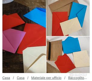 Buste colorate con cartoncino