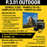 PREORDINE – LEDWALL 12 MQ P.3.91 OUTDOOR