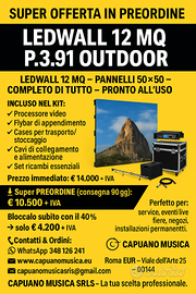 PREORDINE – LEDWALL 12 MQ P.3.91 OUTDOOR