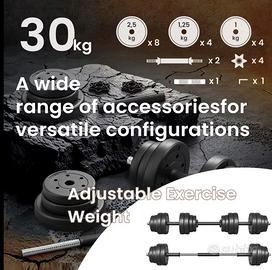 Set manubri 30 kg componibili – Completo