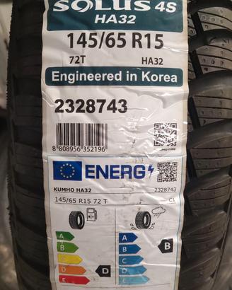 Treno Gomme 4 Stagioni KUMHO Nuove - per SMART FOR