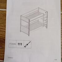 Letto a castello bianco nuovo imballato