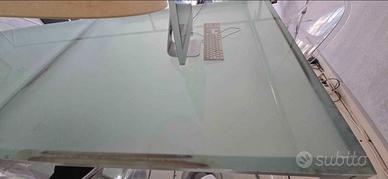 2 Tavoli Marca MDF acciaio e cristallo