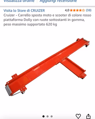 Carrello sposta moto con cavalletto LATERALE