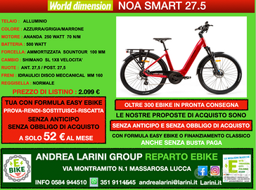 Ebike World Dimension Noa Smart - NOVITA' 2026