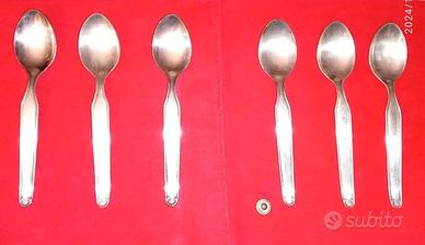 6 cucchiaini caffé silver plated