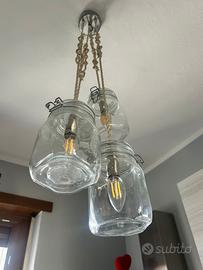 Lampadario a barattoli