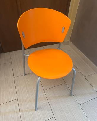 Sedie Bontempi Giò color arancio
