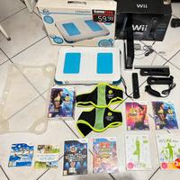 Nintendo wii + balance board + 6 giochi + 2 cinte