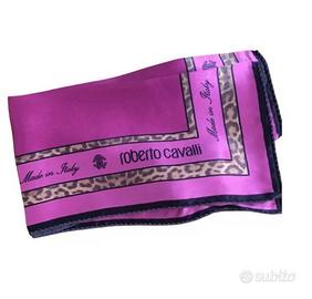 Foulard seta rosa Roberto Cavalli