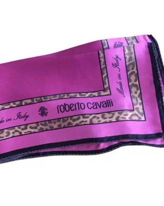 Foulard seta rosa Roberto Cavalli