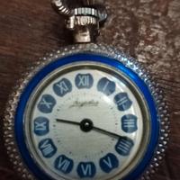 Antico orologio da tasca in argento con miniatura