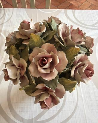 Mazzo di fiori ceramica artistica