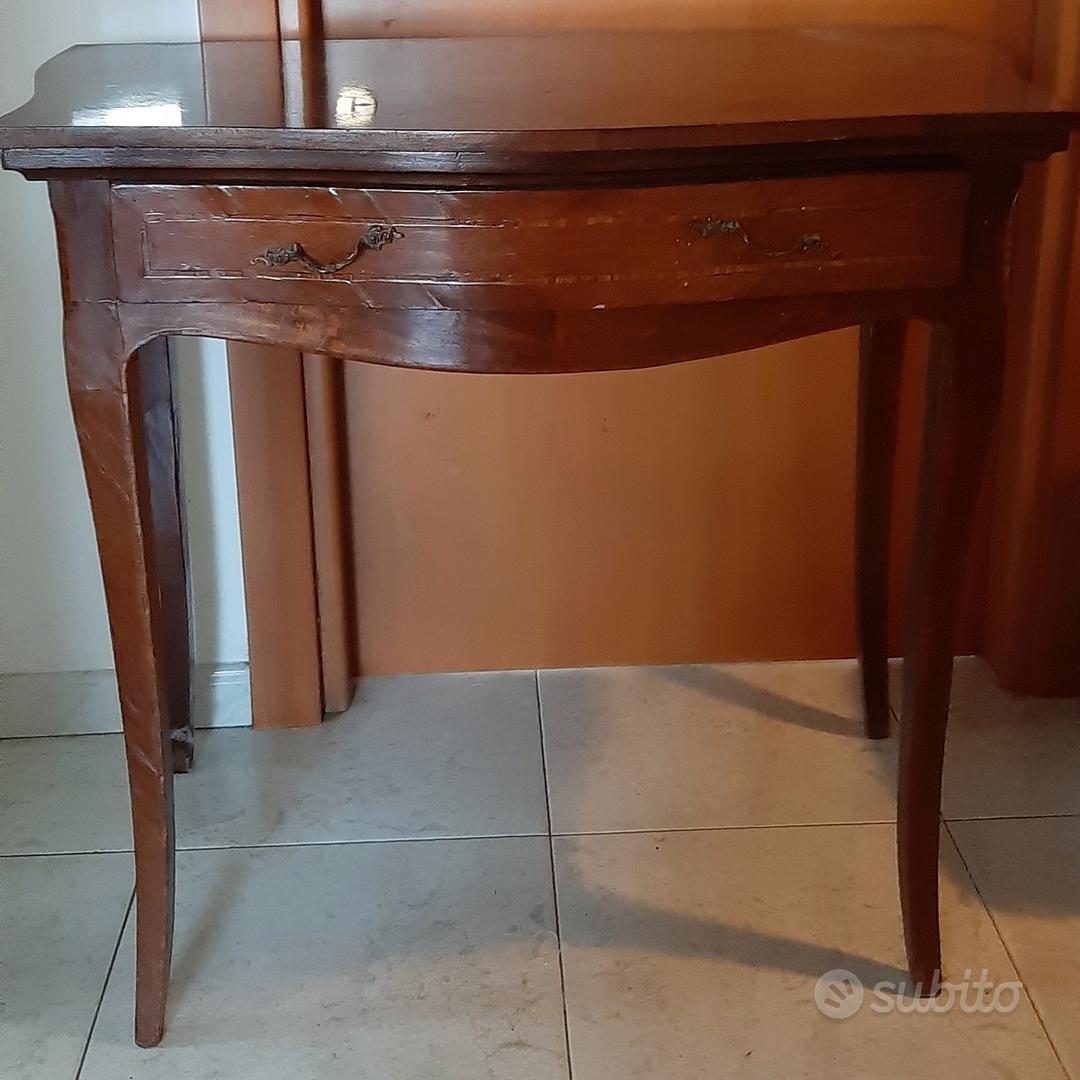 Spetebo Tavolino In Mogano Con Cassetto 67x25x25 Cm – Vintage Shabby Chic, Ideale Come Comodino O Tavolo Fiori