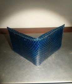 Portafoglio artigianale uomo, vera pelle di pitone