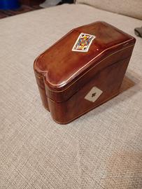 astuccio porta carte da giuoco vintage 