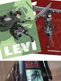 Set di due poster Attack on Titans: Levi e Misaka