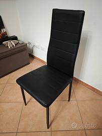 Set di 2 Sedie moderne Sala da pranzo eco pelle