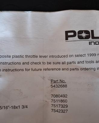 polaris sportsman 500 kit paramani originali