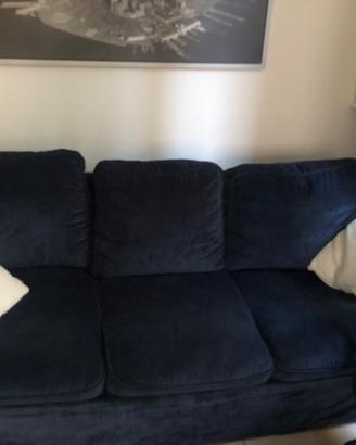 Divano 3 posti blu scuro – elegante, morbido