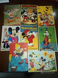 Walt disney lotto 7 cartoline anni '60