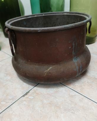 pentola in rame primi 900 diam 40 circa alt 30 cm