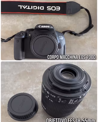 Canon EOS 700D Kit corpo macchina ed obiettivo