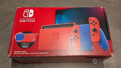 Nintendo Switch V2 Mario rosso blu 32 GB con CASE