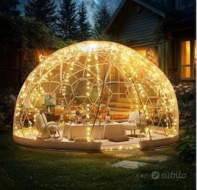 Tenda Bolla da giardino a forma di igloo con LED