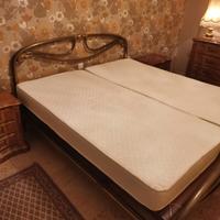 Letto matrimoniale vintage in ottone