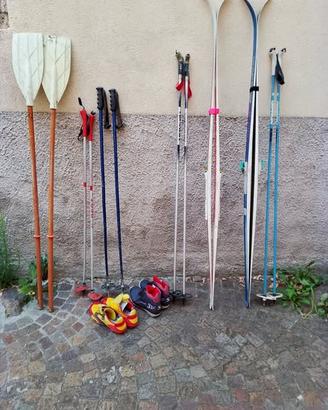 sci + scarpe + bastoni + remi > totale 10 euro