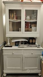 Vetrinetta legno bianca shabby