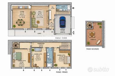 CASA NUOVA ABBINATA LIBERA SU TRE LATI CON GARAGE