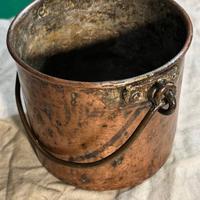 Antico paiolo in rame vintage