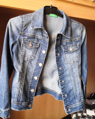 Giubbino jeans Benetton 8 9 anni 140 cm