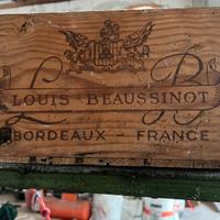 Cassetta Vino Legno Bordeaux Louis Beaussinot 1986