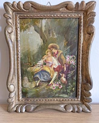 Quadro dipinto arte pastorale bucolico