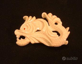 Spilla decorativa per abito drago anni 70