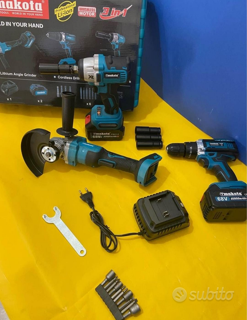 3 utensili 2 batterie Flex , avvitatore impulsi Giardino e Fai da te