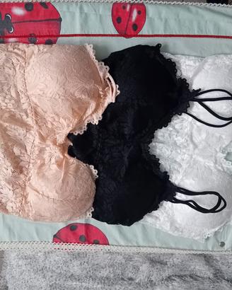 Bralette in pizzo nuove 4pz taglia L (44/46)