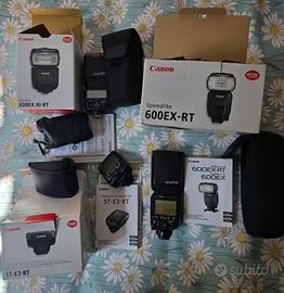 Canon flash 600EX + 400EX 3 + trigger ST E3 RT
