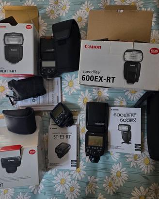 Canon flash 600EX + 400EX 3 + trigger ST E3 RT