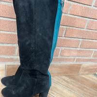 Stivali neri camoscio