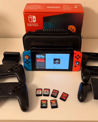 Nintendo switch completa di giochi e accessori