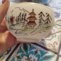 Porcellana Giapponese Tazze con Piattini