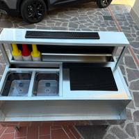 Bancone bar portatile in acciaio inox