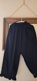 Pantaloni neri 8/8 a vita alta, taglia unica