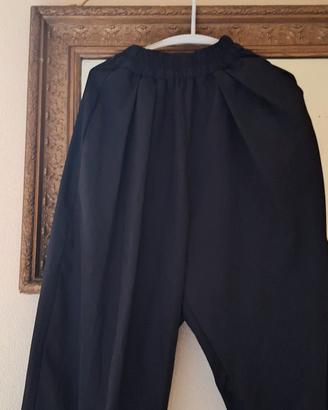 Pantaloni neri 8/8 a vita alta, taglia unica