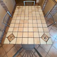 Tavolo ferro battuto artigianale 80x115 con Sedie 