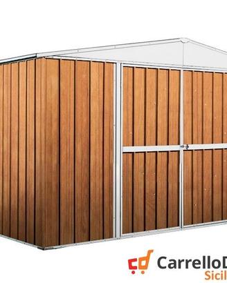 Box in lamiera di Acciaio 360x260cm fin legno